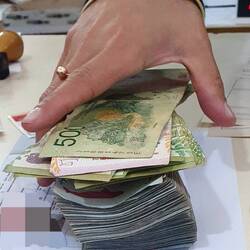 When you just need to get out "a bit" of money butWestern Union ran out of large bank notes...