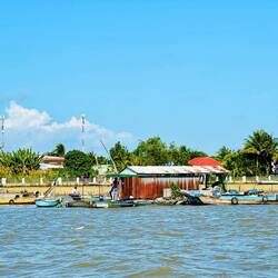 Fischzucht auf dem Mekong