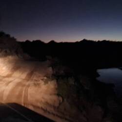 Nachts, auf dem Treck zum Schlafplatz