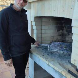Cooking the fish, which is from the shop