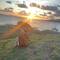 Lara and I are wrapped in a sarong when observing the last sunset