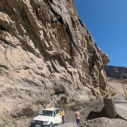 A natural car wash, using a waterfall to clean the car before heading to the city