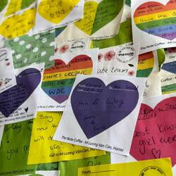 Hin & Weg Notiz im Note Coffee