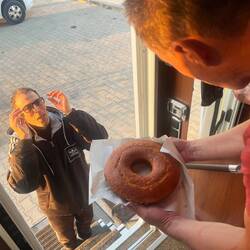 Und natürlich frisch gebackener kuchen