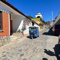 The tuk-tuk we hopped on to get to our bus connection from Tiotitlan to Mitla