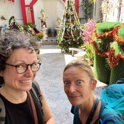 we found the hostel in the heat!