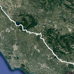 Die "offizielle" Route der Via Francigena nel Sud zwischen Rom und Fossanova