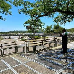 Wächter vor defektem Weg