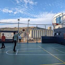 Not as many onboard activities for the young'uns but they'll make their own fun.