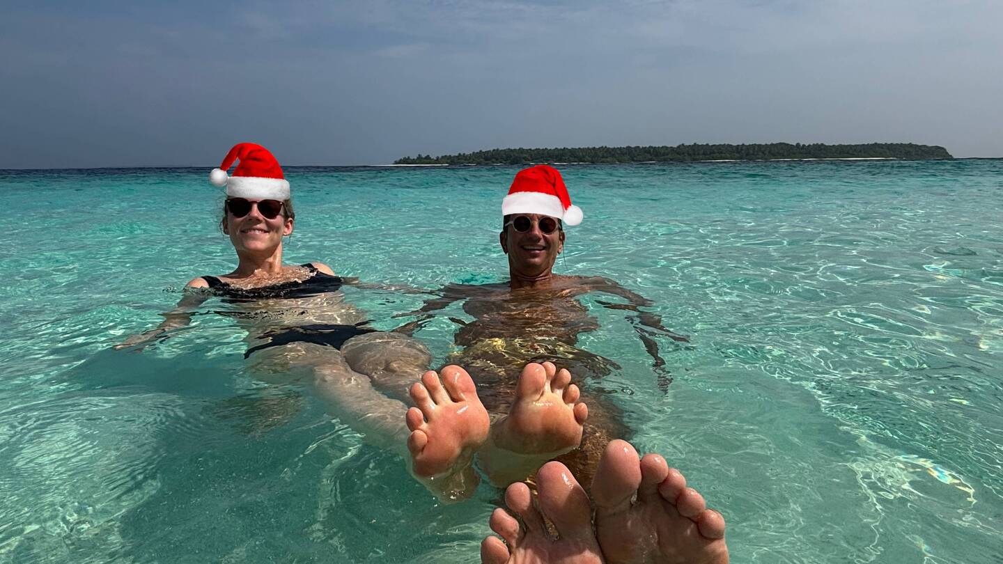 Santa geht baden