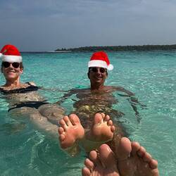 Santa geht baden