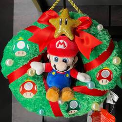 Super Mario christmas decoration in a merchandise shop of Universal Studios Japan in Osaka