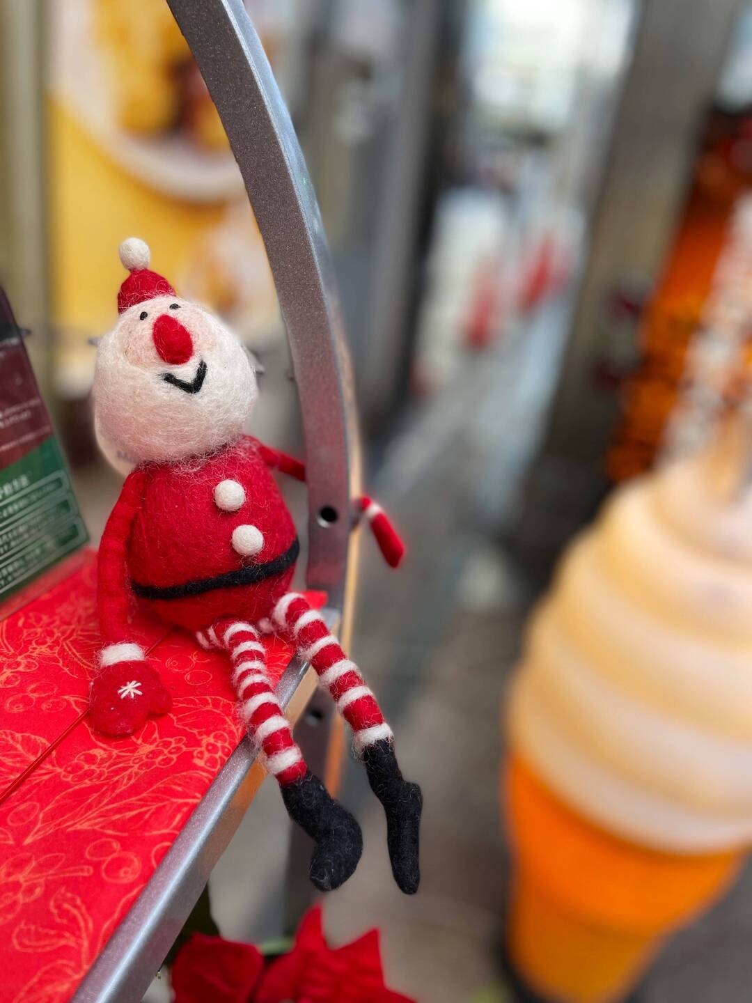 Santa Puppet decorating a the outlet of a store in Osaka, Japan