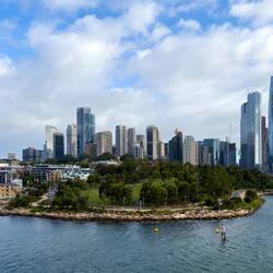 Sailing away from WBCT — Sydney, NSW.