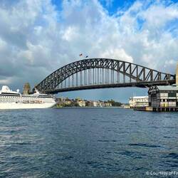 A FB poster caught Regatta heading under the Bridge ... posted by permission.