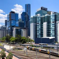 Skyline on the way down from the Roma Street Parkland — Brisbane, QLD.
