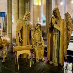 Cardboard Nativity ... by T. Summers ... St John's Anglican Cathedral — Brisbane, QLD.