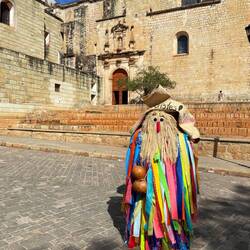 A tiliche (reminiscent of a straw Santa Claus) in close to the Santo Domingo church