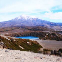 Mount Ruapehu mit dem Lower Tama Lake