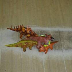 Dino Orgy - What would you do if you saw four motorized toy dinosaurs on the floor of the toy shop?