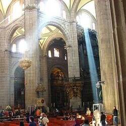 Mexico Church - with God's lasers trying to shoo me away...