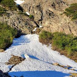 Ab der Hütte startete der Schnee.