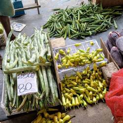 Okra - & did I not see those chillies?🤔