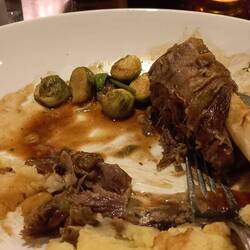 Forgot to take a pic before I ate but certainly didn't eat those little green cabbages. 🤣