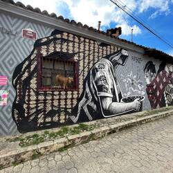 Graffiti at the Galleria Studio Cerillo in San Christobal
