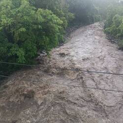 Due to the heavy rain, some rivers grew massively