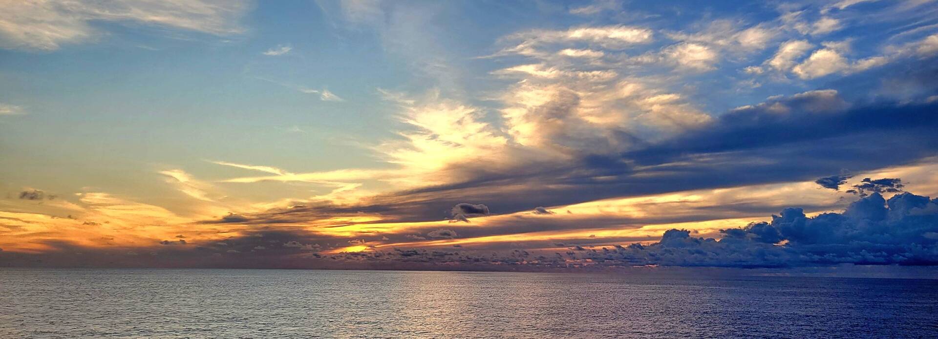 Sunset from our balcony.