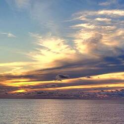 Sunset from our balcony.