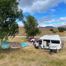 Washing day at Poaka DOC site