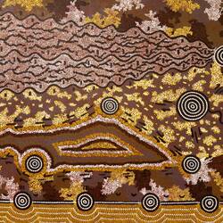 "Three Ceremonies" ... by K.N. Tjakamarra ... MAGNT — Darwin, NT.
