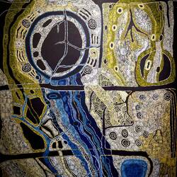 "My Mother's Story" by U.T. Tjapalyi ... Telstra NATSIAA Gallery at MAGNT — Darwin, NT.