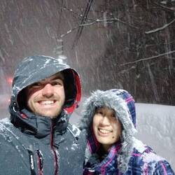 Fijn in de sneeuw 😄