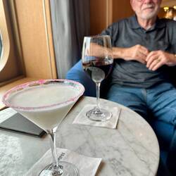 Minty Elf and a Malbec in the Ocean Bar