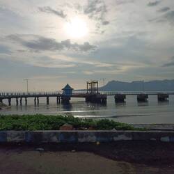 Aimere port: just a tiny little ferry pier, not much else around.