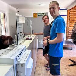 Bei der Ausreise aus Argentinien