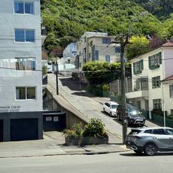 Steep streets up from the waterfront