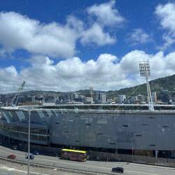 Sky Stadium - home of Rugby in Wellington, also concert venue