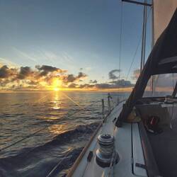 First sunset at sea
