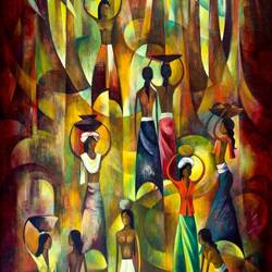 "Balinese Women" ... by H. Snel @ Museum Pasifika — Nusa Dua ... Bali, Indonesia.