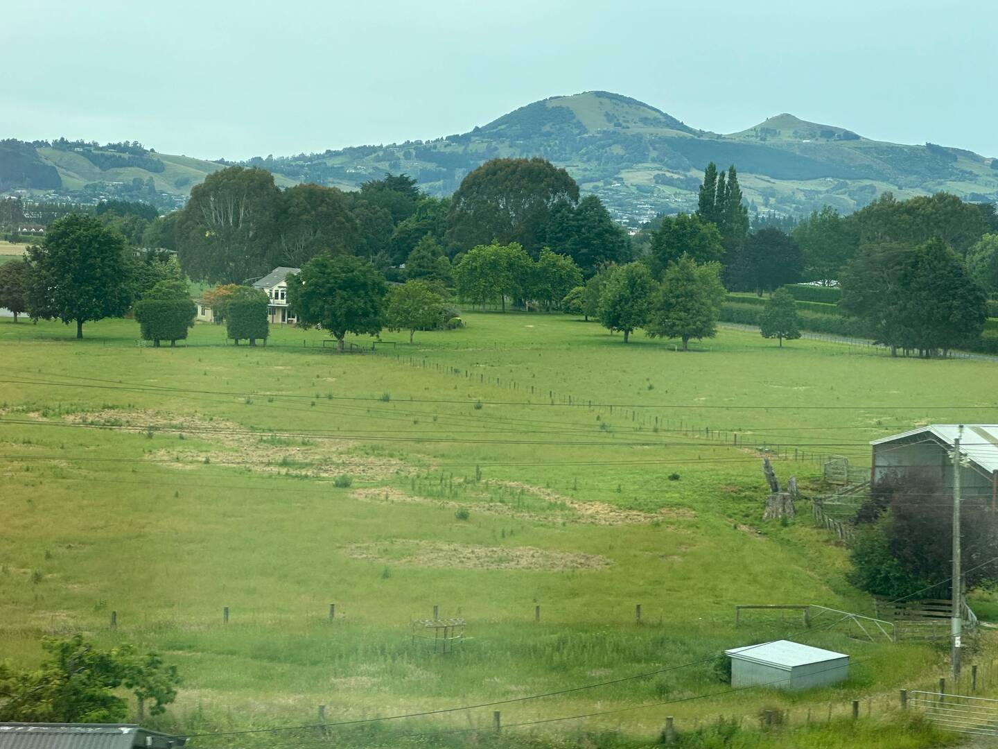 Lush farming land