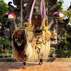 Barong — the good spirit — @ the Barong & Keris Dance venue — Bali, Indonesia.