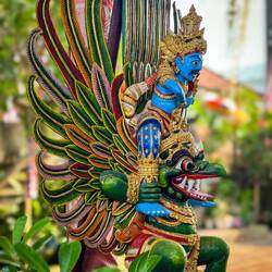 Vishnu carried by Garuda @ the Barong & Keris Dance venue — Bali, Indonesia.