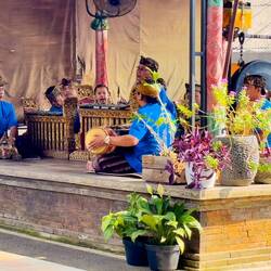 Musicians performing the overture @ the Barong & Keris Dance venue — Bali, Indonesia.