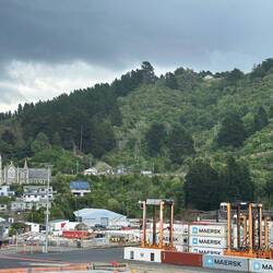 The storm is coming in over Port Chalmers