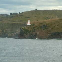 First visible lighthouse we have seen - as we head out into the Southern Ocean.
