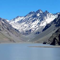 Laguna on the top of the Chilean side of the pass